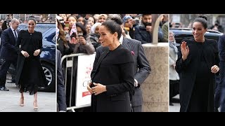 Meghan Markle recycled the bespoke Givenchy coat for her first official visit with the ACU