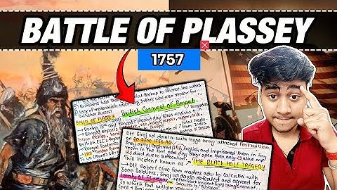 😱Battle of Plassey 1757 Handwritten Notes | Black Hole tragedy | Edu Verma