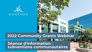 2022 Community Grant Information Session // Séance d'information : subventions communautaires 2022