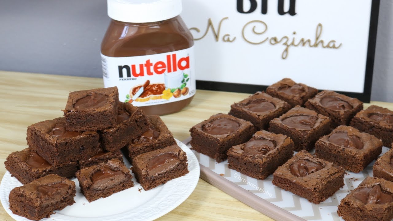 BROWNIE COM NUTELLA - FAÇA E VENDA BROWNIE COM NUTELLA - Bru na Cozinha