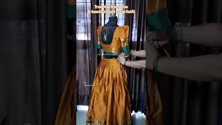 Beautiful south indian outfit made from mom's used saree #pavadai #southindianoutfit