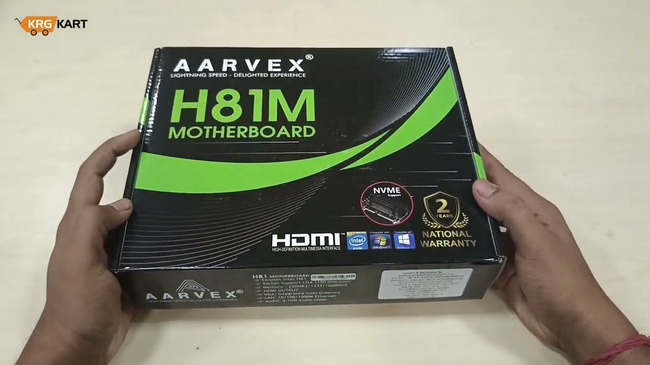 video AARVEX H81 NVMe Micro-ATX Motherboard | LGA 1150 CPU Socket