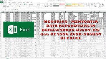 MENYUSUN / MENYORTIR DATA KEPENDUDUKAN YANG ACAK-ACAKAN SESUAI DUSUN RW DAN RT