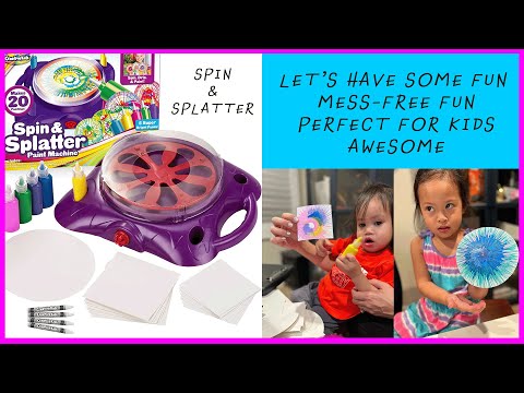 SPIN & SPLATTER PAINT MACHINE, LET'S HAVE FUN, MESS FREE, Fun PERFECT  FOR KIDS