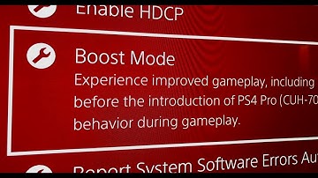 Enable Boost Mode for PS4 Pro