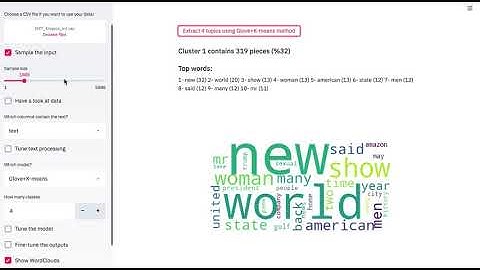Short Text Topic Modeling app