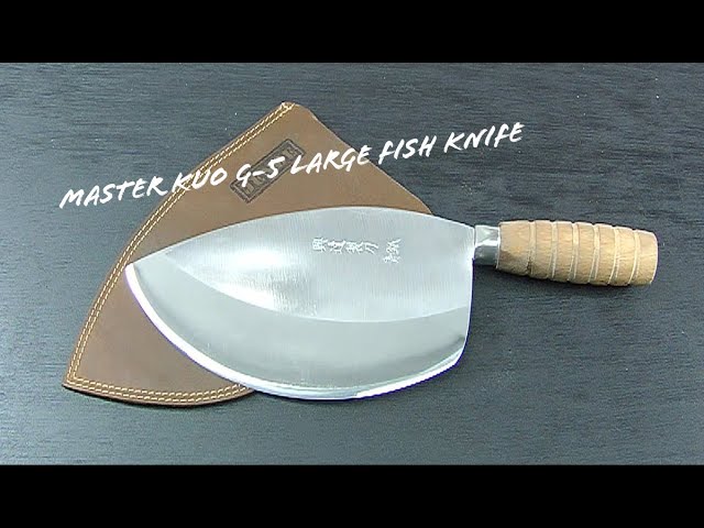 Sharpening the Master Kuo G-5 Large Fish Knife on Sharpening Belts