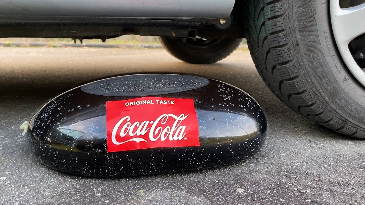 ⁣Crushing Crunchy & Soft Things by Car! EXPERIMENT: Car vs Coca Cola in Condom