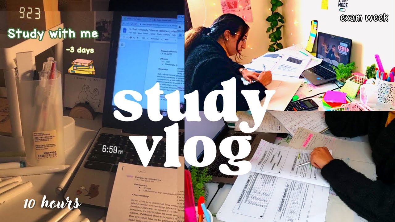 10 hour study 🌱| productive study vlog ( آخر أسبوع قبل الإمتحانات)