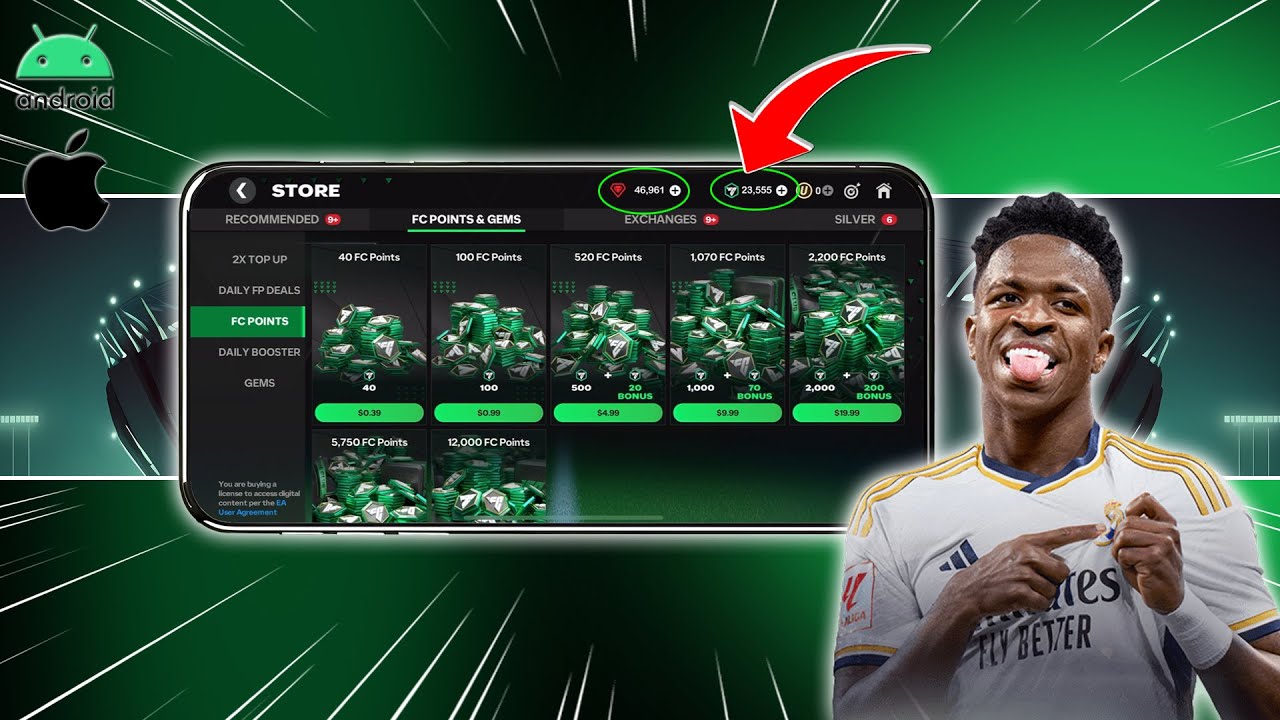 FC Mobile Hack/Mod apk — получите неограниченное количество самоцветов и очков на FC Mobile (iOS ...