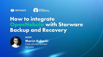 How to integrate OpenNebula with Storware Backup and Recovery |  Storware Academy