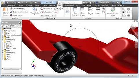 Exercise 3    Autodesk Inventor    Assembling an F1 in Schools race car