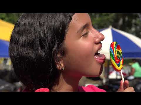 Teen Girl Lollipop Carnival Park Happy Summer