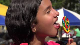 Teen Girl Lollipop Carnival Park Happy Summer