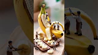 The Tiny Chefs and the Giant Banana 🍌🔪 #shorts