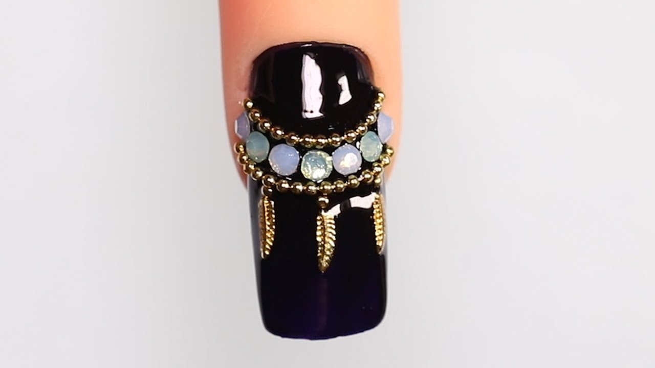 1. Beaded Chain Nail Art Tutorial - wide 3