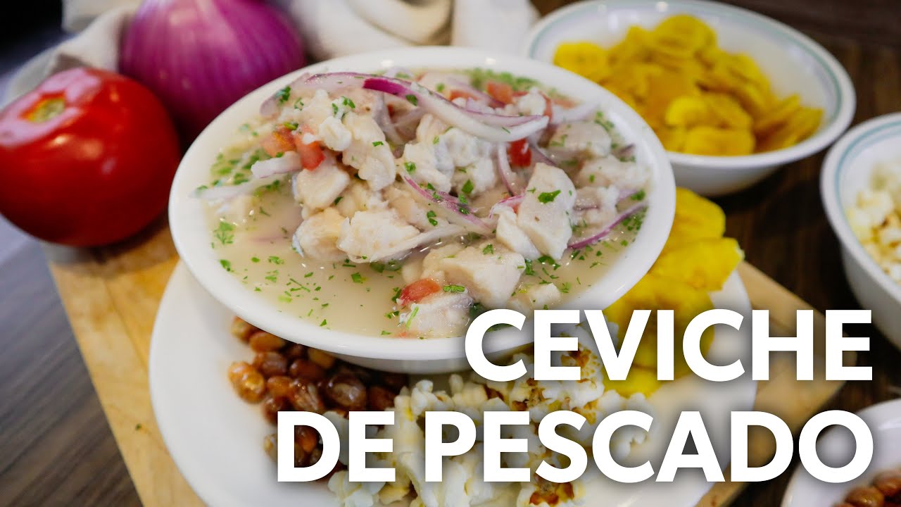 Cómo Hacer CEVICHE de PESCADO (100% Ecuatoriano) 🐟🥘