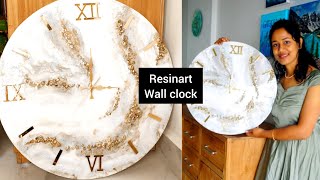 DIY Resin art wall clock/tips and tricks for beginners/#epoxy #resinart #resinclock #resinwallclock