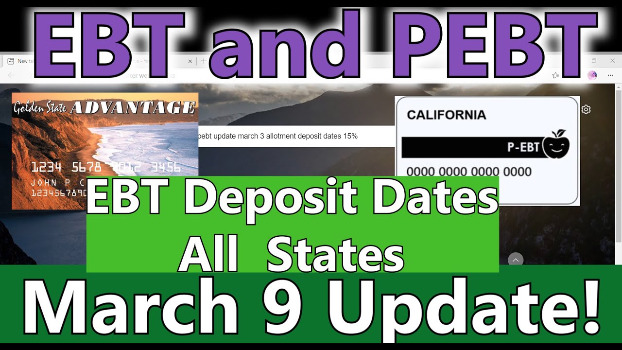 Deposit Dates EBT Apply PEBT EBT Card 234 All States Allotment 15