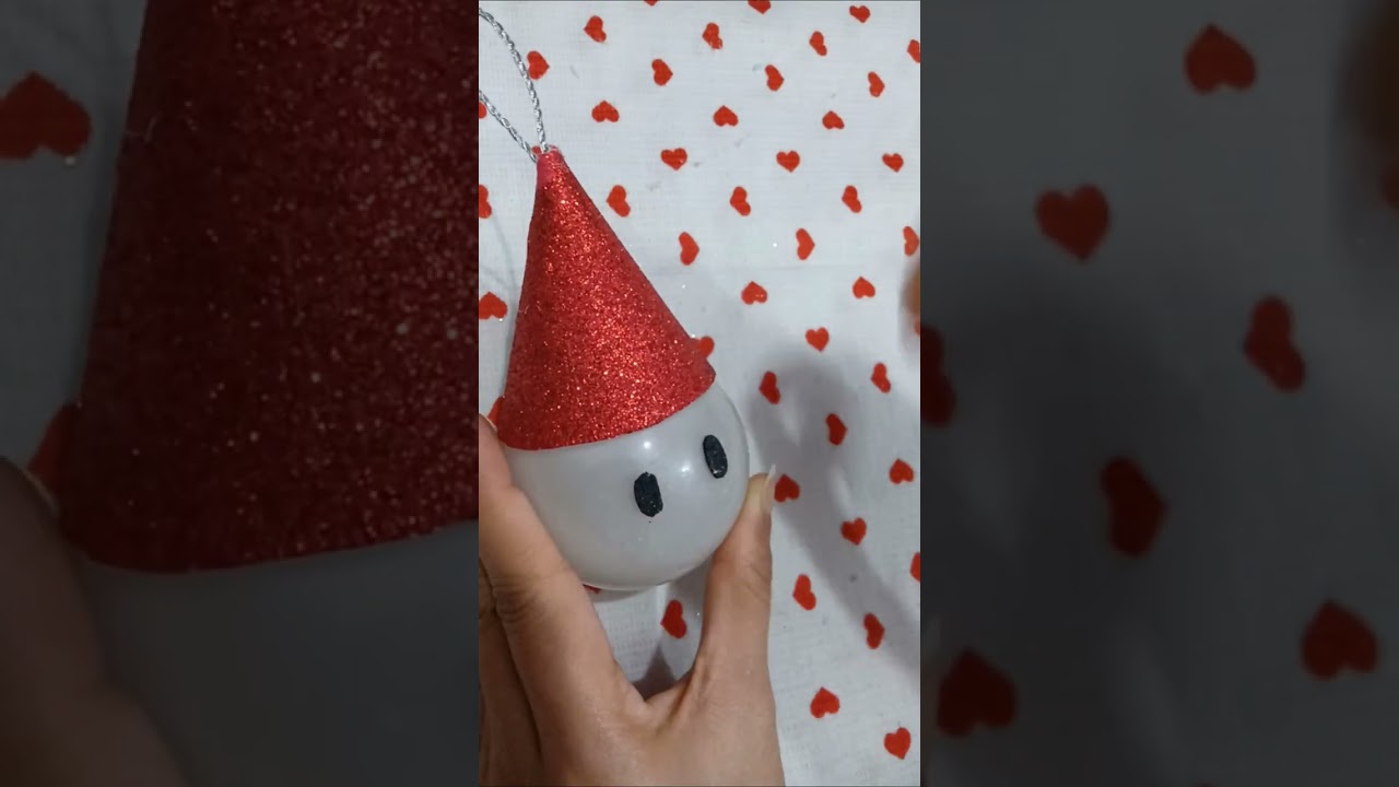 Fuse Bulb Craft Idea. Christmas Snowman Decorat Idea.