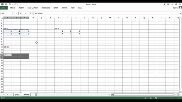 Các phép toán ma trận, định thức với Excel.  Phép cộng trừ, nhân một số với ma trận