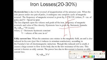 ME 207 UNIT 1 DC Generator Losses By Ramesh Kuamr, GPC Dausa