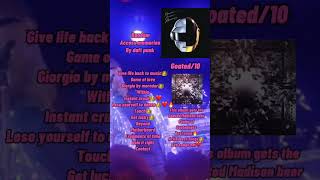 Random access memories by daft Punk album review #daftpunk #ram #music #fyp #shorts #rock #dance