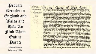 Finding Wills in England and Wales Online, Part 2 Principal Probate Registry Wills, post 1857 (2-24)