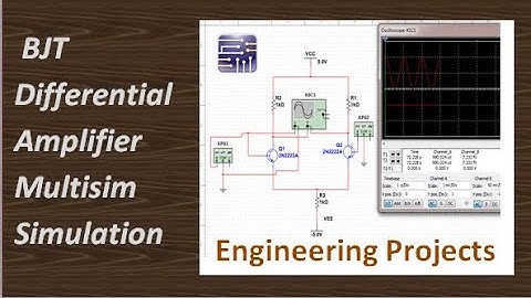 BJT differential amplifier simulation in multisim software