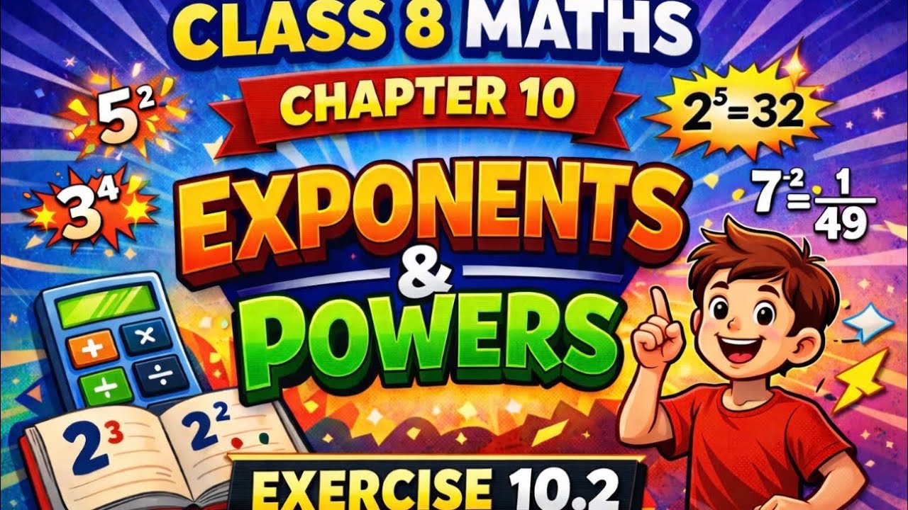 Exercise-10.2| Chapter-10(Exponents and Power)|Class-8|Maths - YouTube