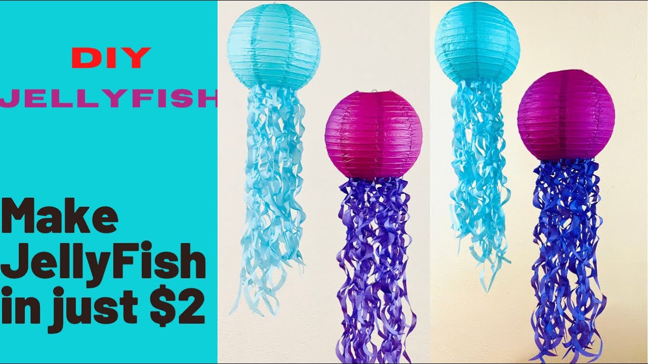 DIY JellyFish Decorations  How to Make Jellyfish Paper Lantern