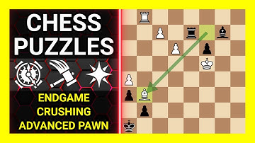 Chess Puzzles to Practice. Themes: Endgame, Crushing, Advanced pawn. Learn Chess