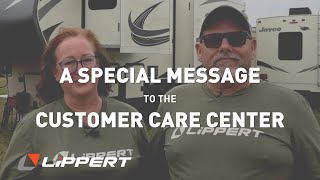 A Special Message to the Lippert Customer Care Center Team from Lippert Scouts Mark and Lenore!