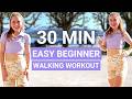 30 MIN 3500 STEPS | easy beginner walking workout, full body no jumping cardio