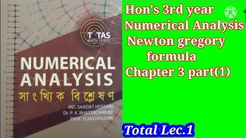 Newton Gregory formula for forward।।Numerical analysis।। Hon