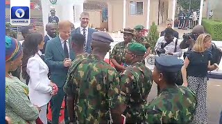 Prince Harry Meghan Markle Visit Defence Hq In Abuja
