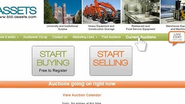 Bid-Assets Surplus Equipment Online Auction Bidding Tutorial Video