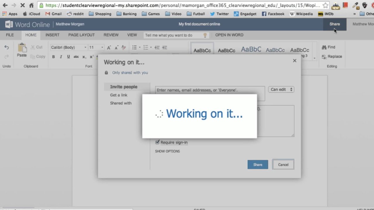 Office 365 - Word Online tutorial - YouTube