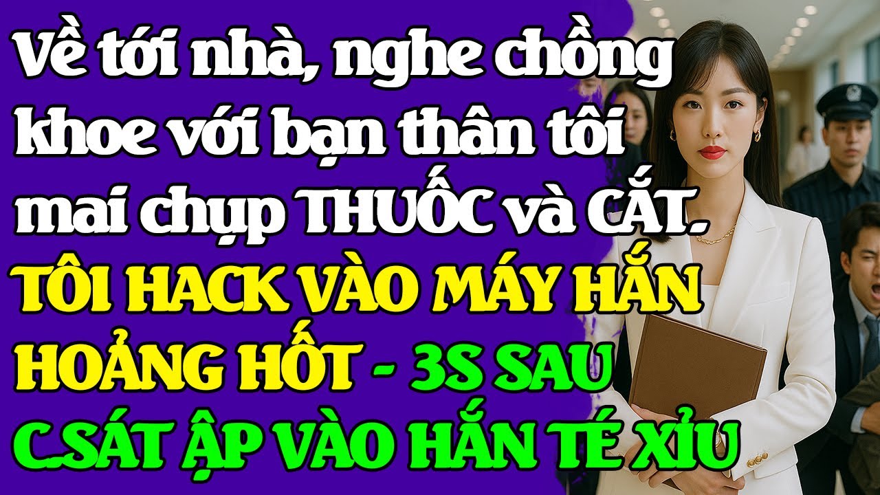 Nghe chồng khoe với bạn thân tôi mai chụp TH/UỐC và C/ẮT. TÔI HACK VÀO MÁY HẮN - 3S SAU C.SÁT ẬP VÀO
