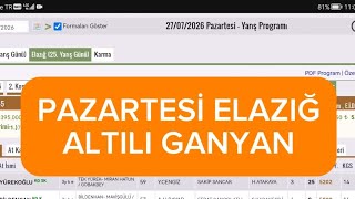 27 Temmuz 2026 Pazartesi Elazığ at yarışı tahminleri Elazığ altılı ganyan tahminleri | Oğulcan K.