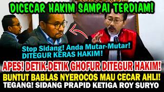 Busted! The Moment Ghofur Is Silenced by the Judge at Roy Suryo's Third Pretrial Hearing! Because...