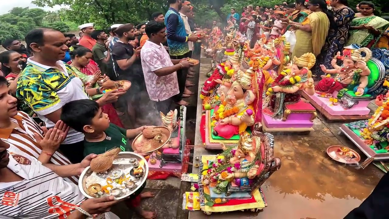 गणपती बाप्पा 🙏 विसर्जन सोहळा 2025|| गणपती बाप्पा मोरया पुढच्या वर्षी लवकर या 🙏🥰