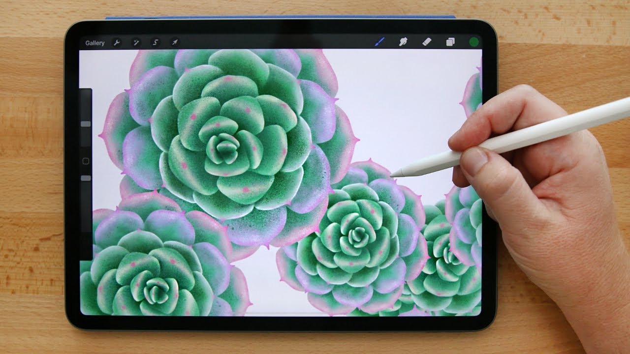 How I draw with Procreate 🌵 ️ - YouTube