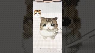 Realistic Cute Tabby Cat Portrait 🐾 | Satisfying Perler Beads Process & Reveal