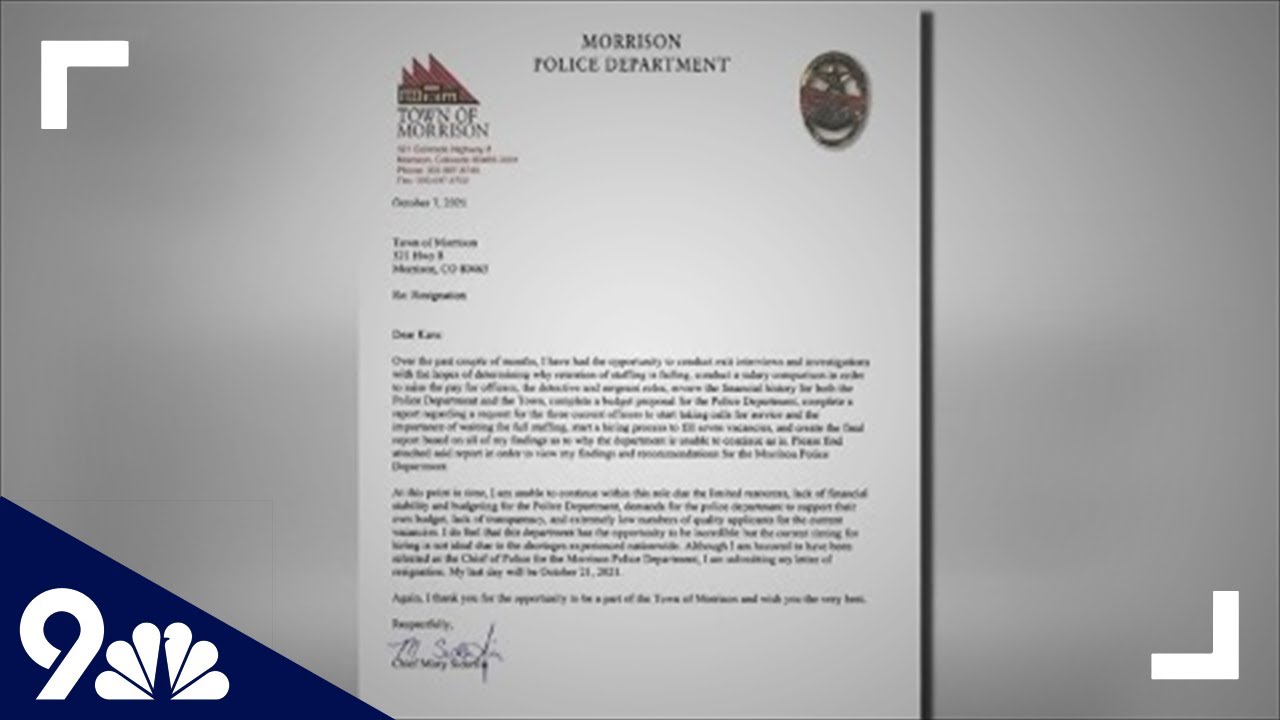Morrison police chief resigning after 3 months