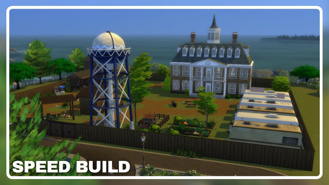 THE WALKING DEAD HILLTOP | The Sims 4 | Speed Build | Hell House Collab