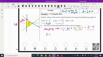 Calculus 8.7& 8.8 Volume of Cross Sections Example 1a
