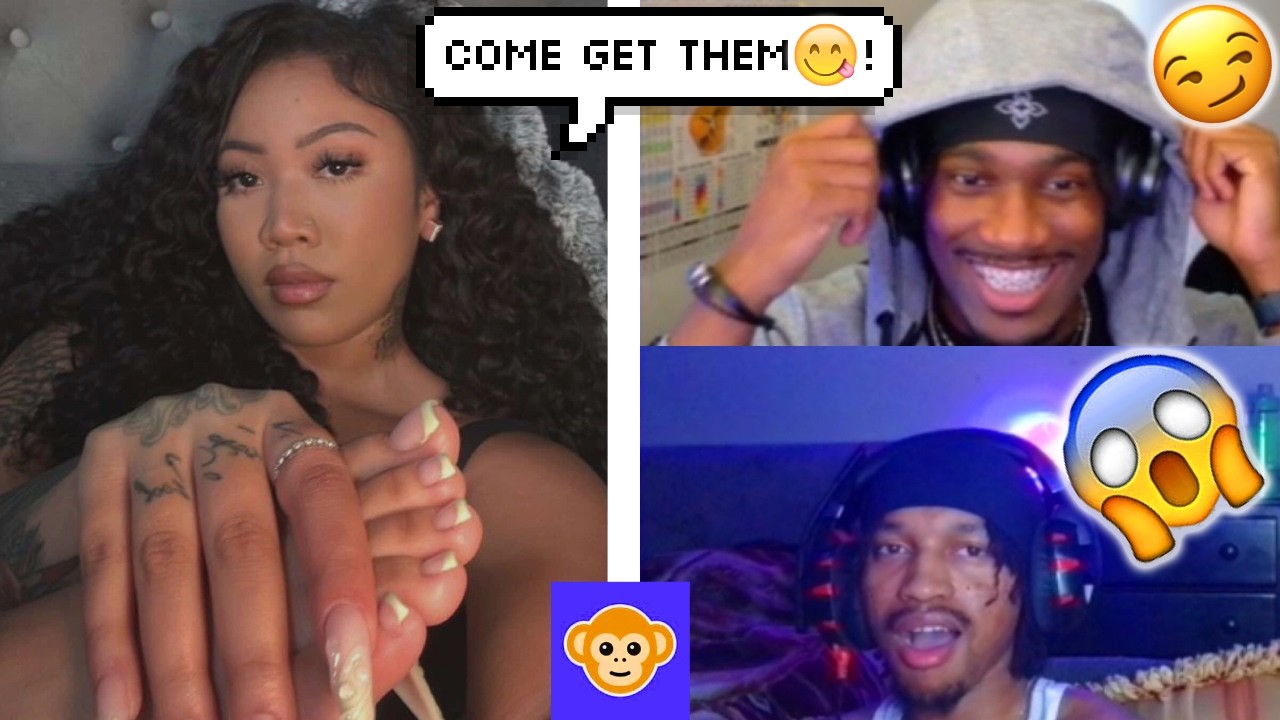 WE TRIED RIZZING THE SAME BADDIE ON (MONKEY APP)😈