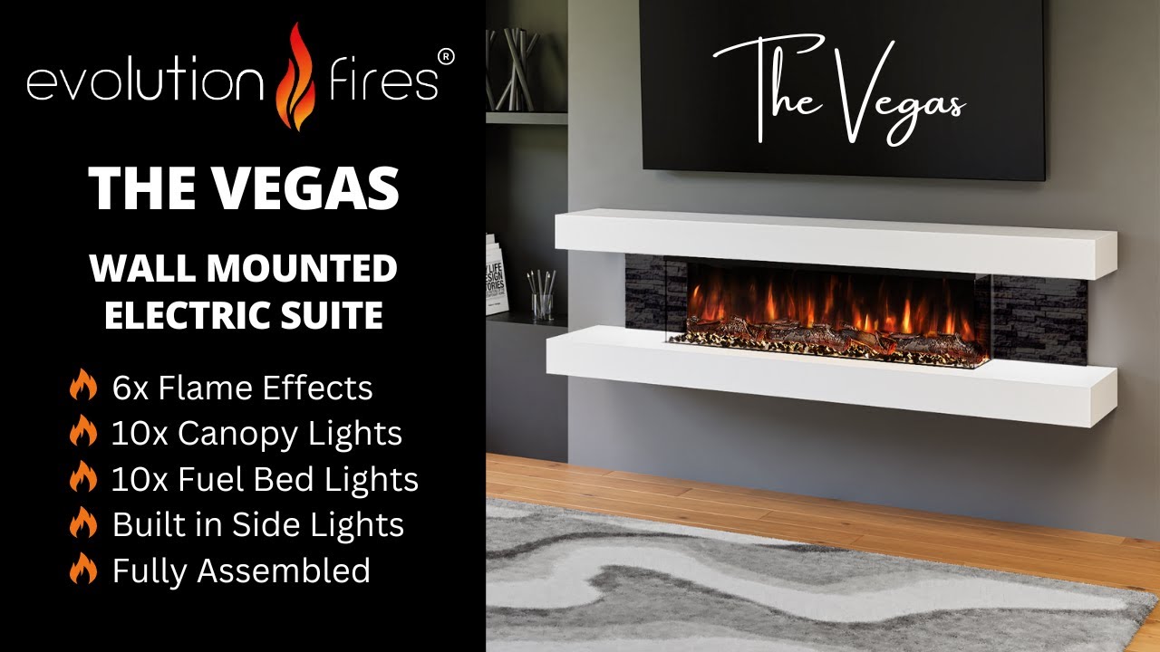 The Vegas Wall Mounted Electric Fireplace