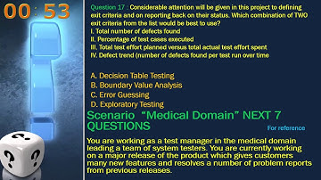 ISTQB - MOCK TEST 1 Question 11 -  20 ISTQB Test manager sample question